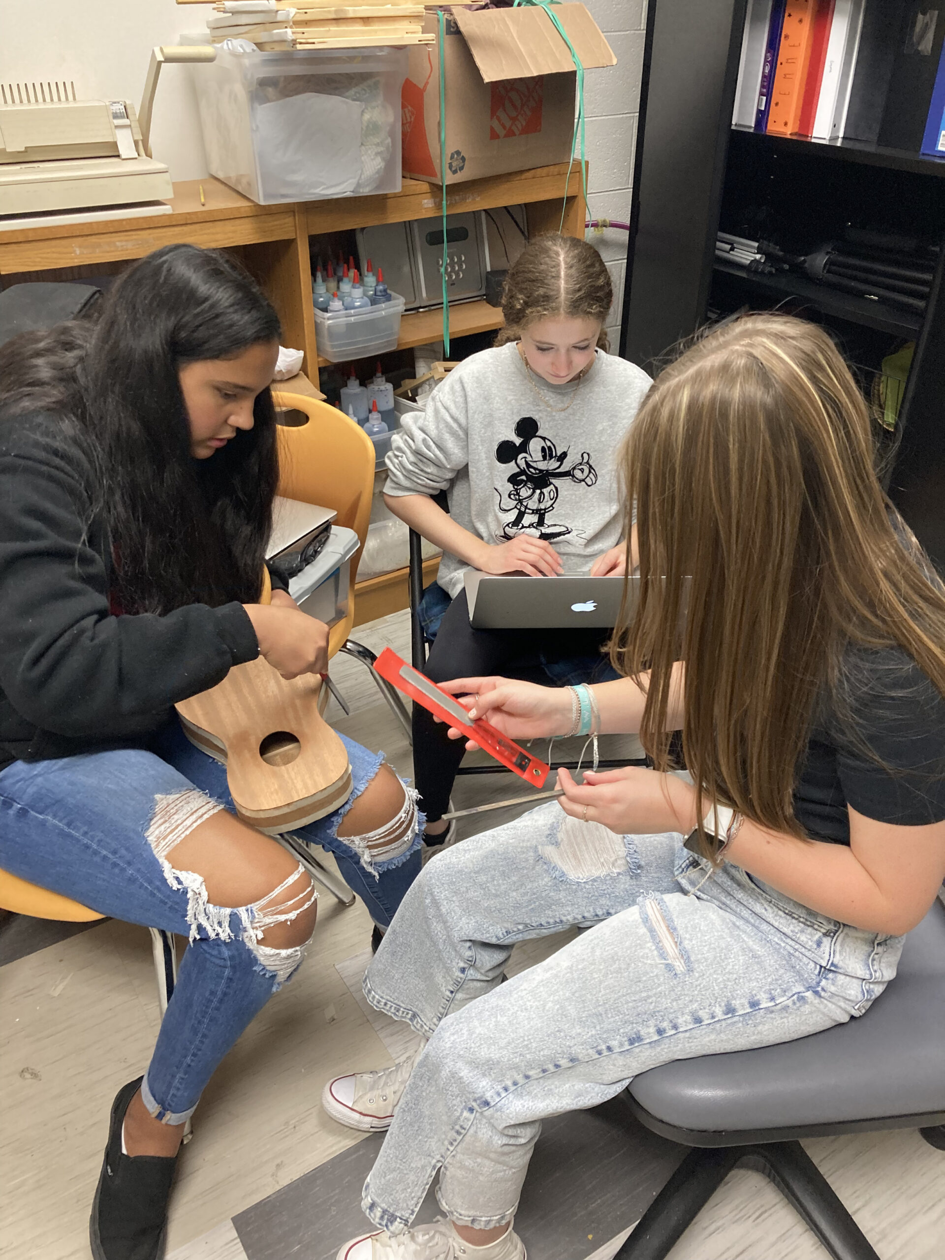 Montessori Middle School | Montessori School of Denver middle school students build a ukulele 